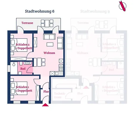 Apartament Stadtwohnung 6